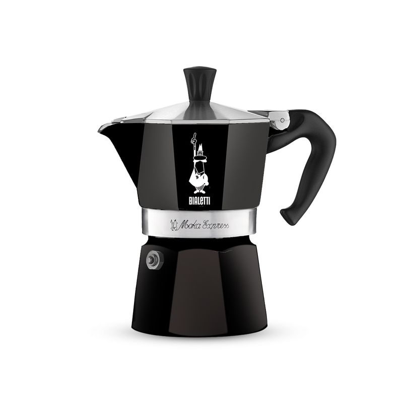 BIALETTI - Cafetera Moka Express 1 Taza 60ml Negra Bialetti