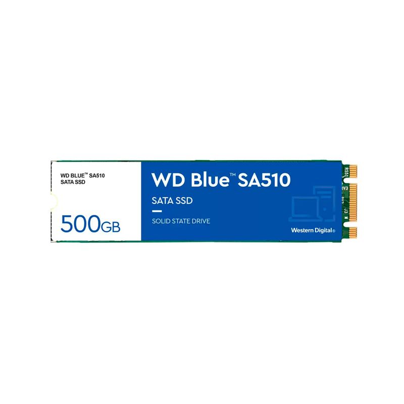 WESTERN DIGITAL - Disco Solido SSD Interno WD Blue 500GB M.2 2280 SA510 SATA 3