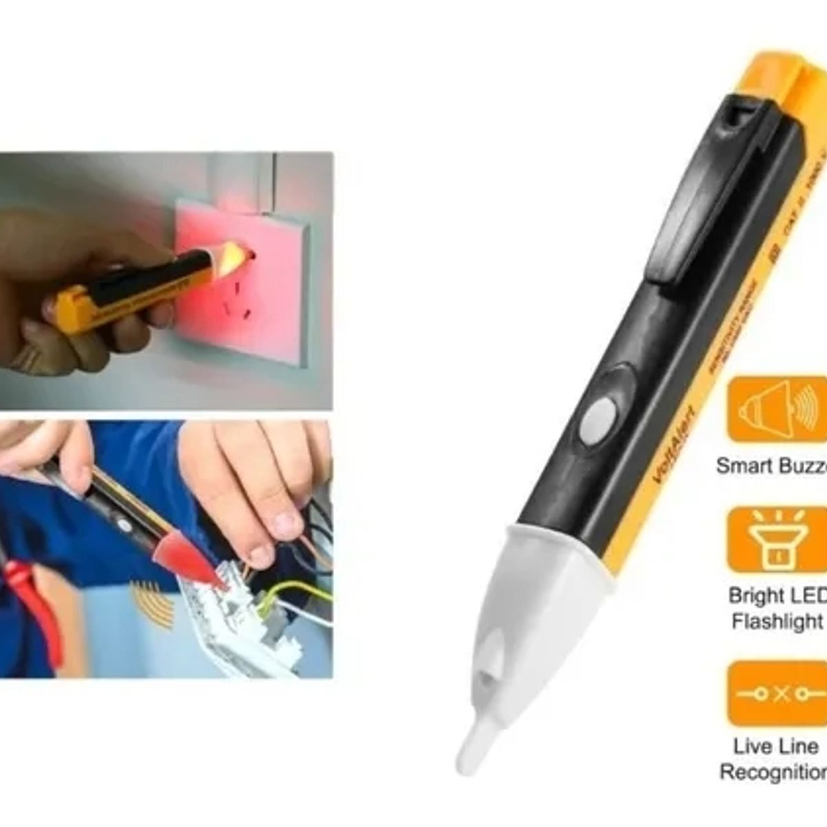 GENERICO - Tester Sensor Detector Lapiz Voltaje 90 - 1000 V Led Light