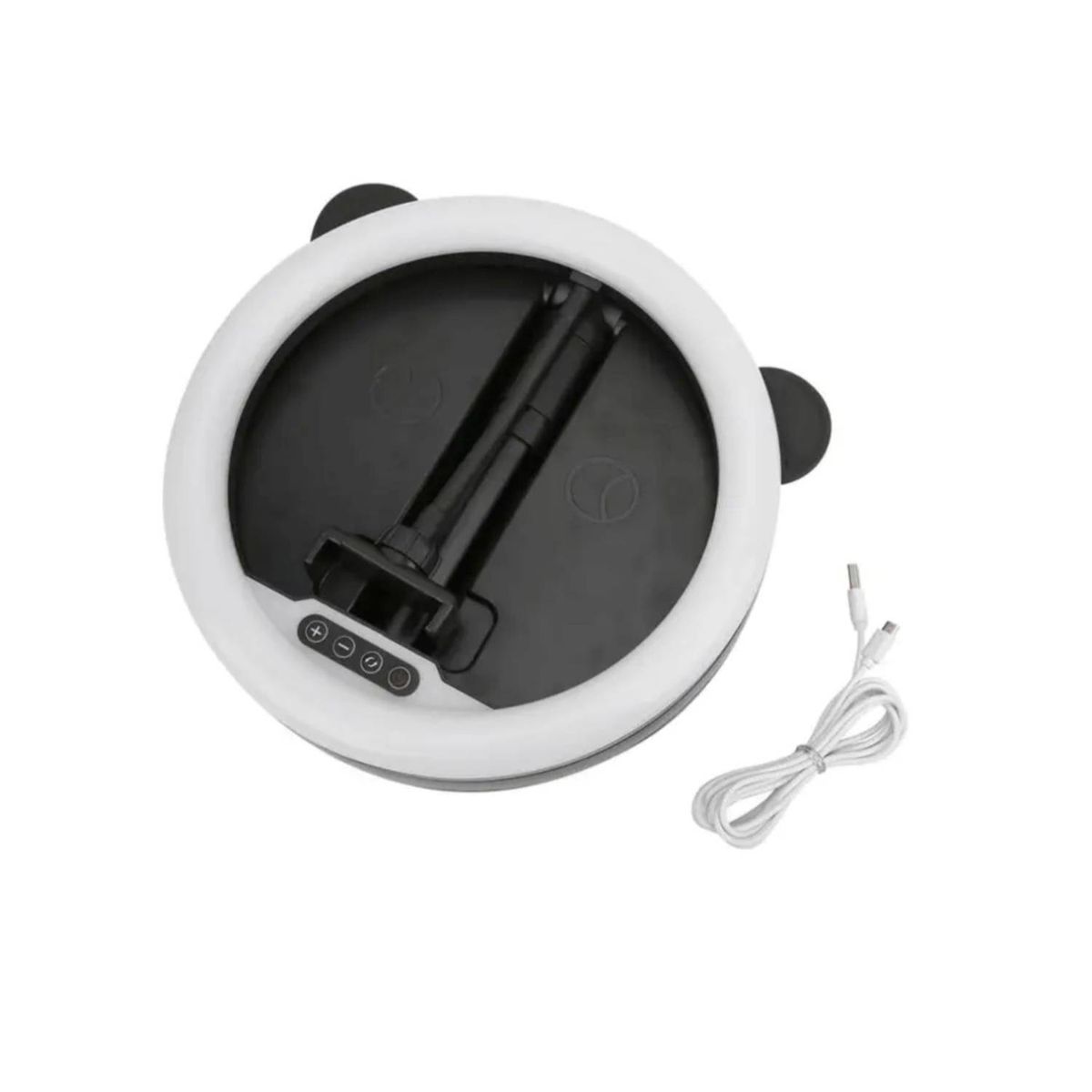 GENERICO - Aro Luz Led Plegable Soporte Celular Mesa Orejas Oso 28cm