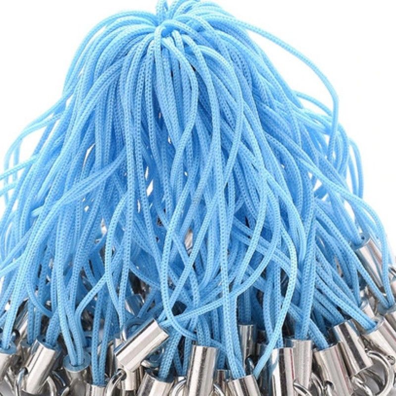 ALEMDALINDA - Hilo Cordon Para Teléfono Móvil, Accesorio Metal 100 Unds Color Celeste