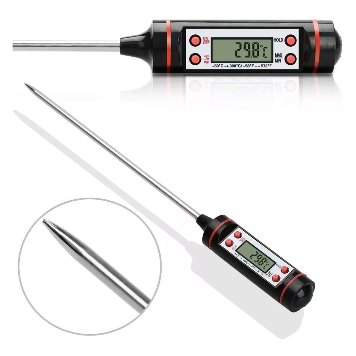 GENERICO - Termometro Cocina Termometro De Alimentos Digital Cocina Temperatura Qatarshop