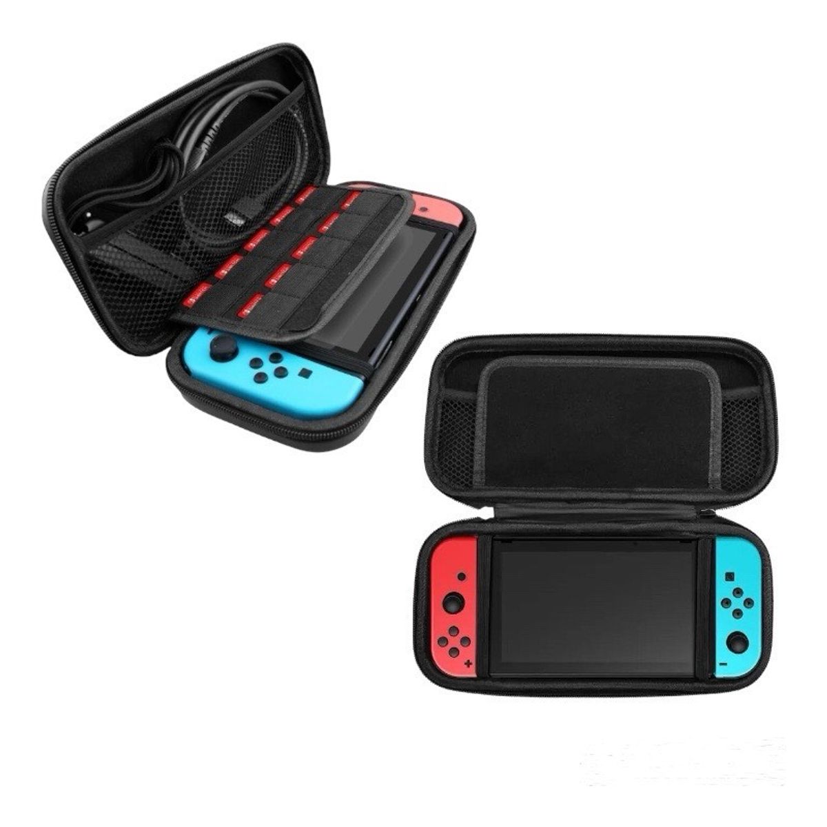 GENERICO - KIT NINTENDO SWITCH OLED FUNDA PROTECTOR LÁMINA DE VIDRIO 8 EN 1 AZUL