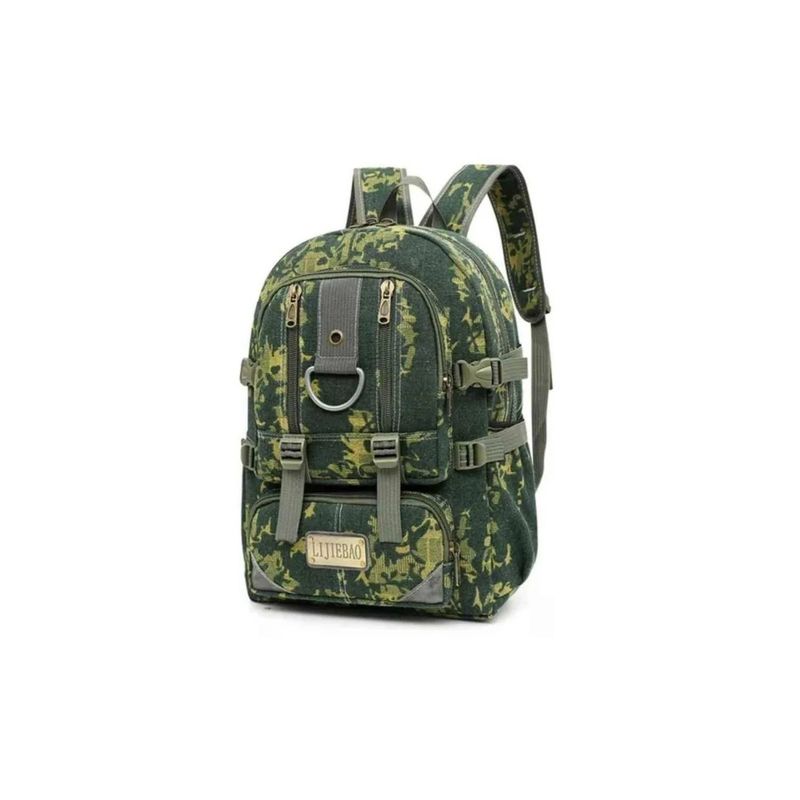 GENERICO - Mochila Military Camuflada Casual Verde Camuflado