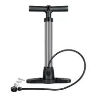 Bombin Portatil Bicicletas Inflador Balones Motos Accesorios Color Plateado