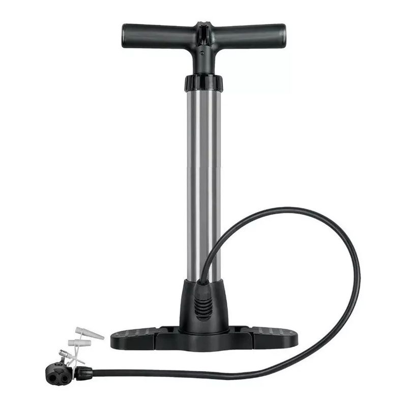 GENERICO - Bombin Portatil Bicicletas Inflador Balones Motos Accesorios Color Plateado