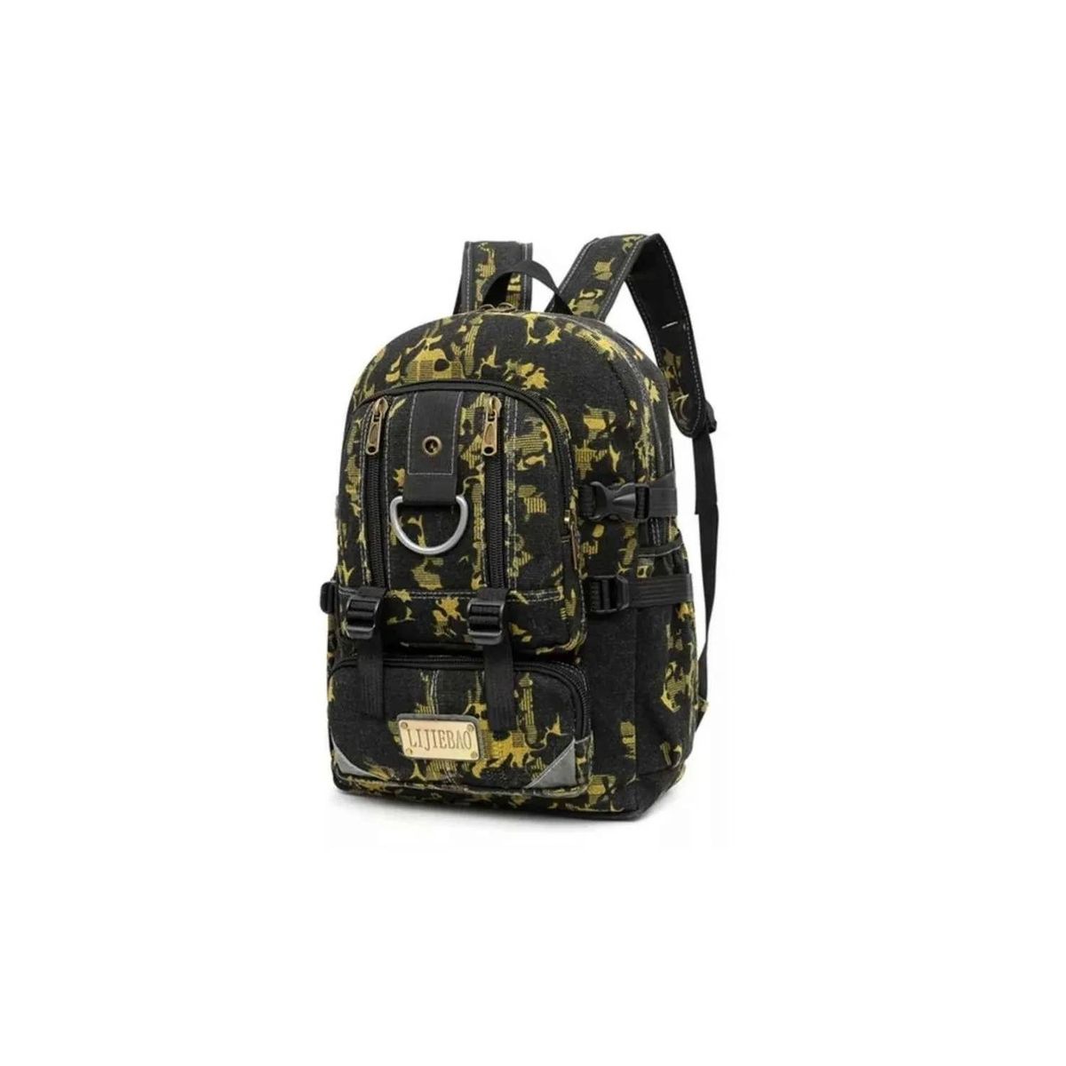 GENERICO - Mochila Military Camuflada Casual Negro Camuflado