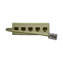 GENERICO - Splitter De Teléfono Fijo 1x5 - Rj11 - Telefonía