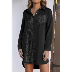 ARRAKASTA - Camisero con detalles de lentejuelas