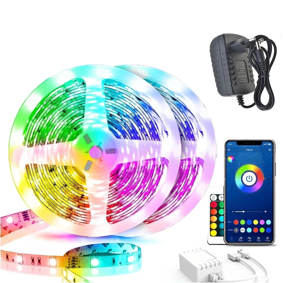 MAXWELL - Tira Cinta Luces Led Rgb Bluetooth Maxwell 20 Metros Total