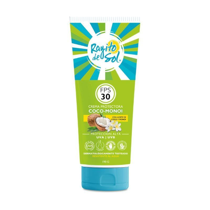 GENERICO - Bloqueador Solar Rayito de Sol Fps30 Coco-Monoi 190gr.
