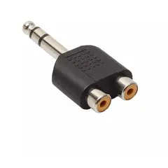GENERICO - Adaptador 2 RCA A Plug 6,3mm Stereo