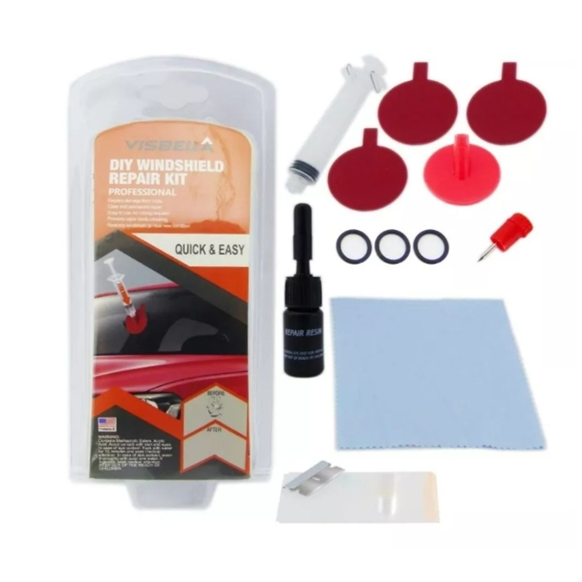 Kit Repara Vidrios Arañazos Parabrisa Ventanas Auto, marca GENERICO - Foto Principal