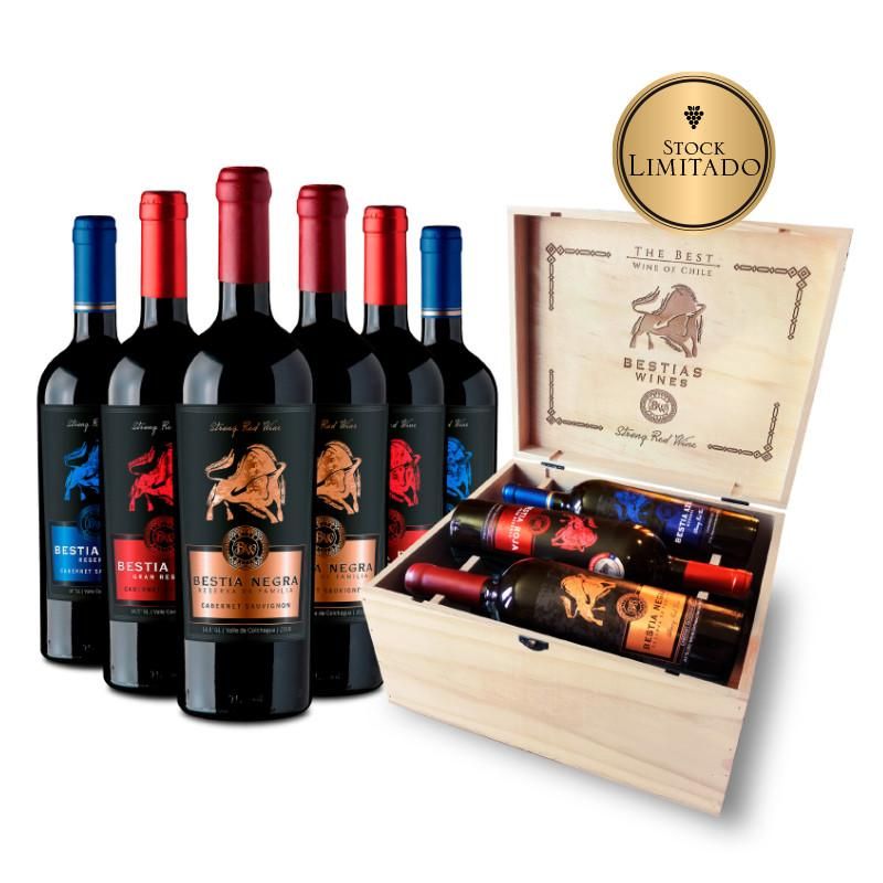 BESTIAS WINES - 6 Vinos Bestias Collection Baul Madera - Rojo