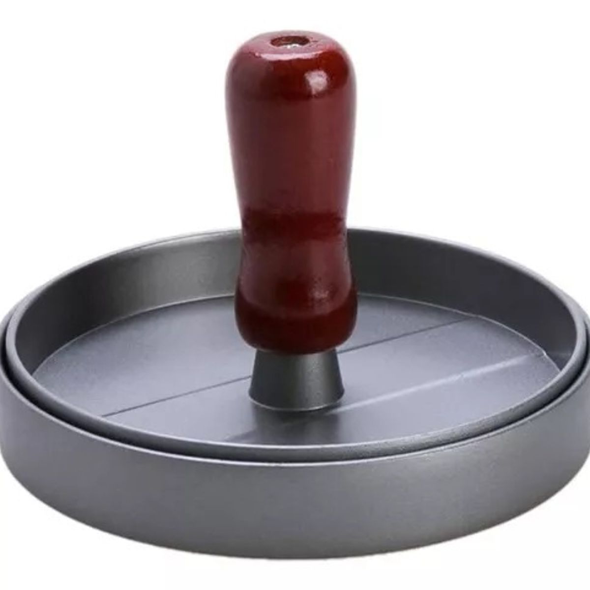 GENERICO - Prensa Para Hamburguesas Molde Antiadherente Asado Parrilla Color Aluminio
