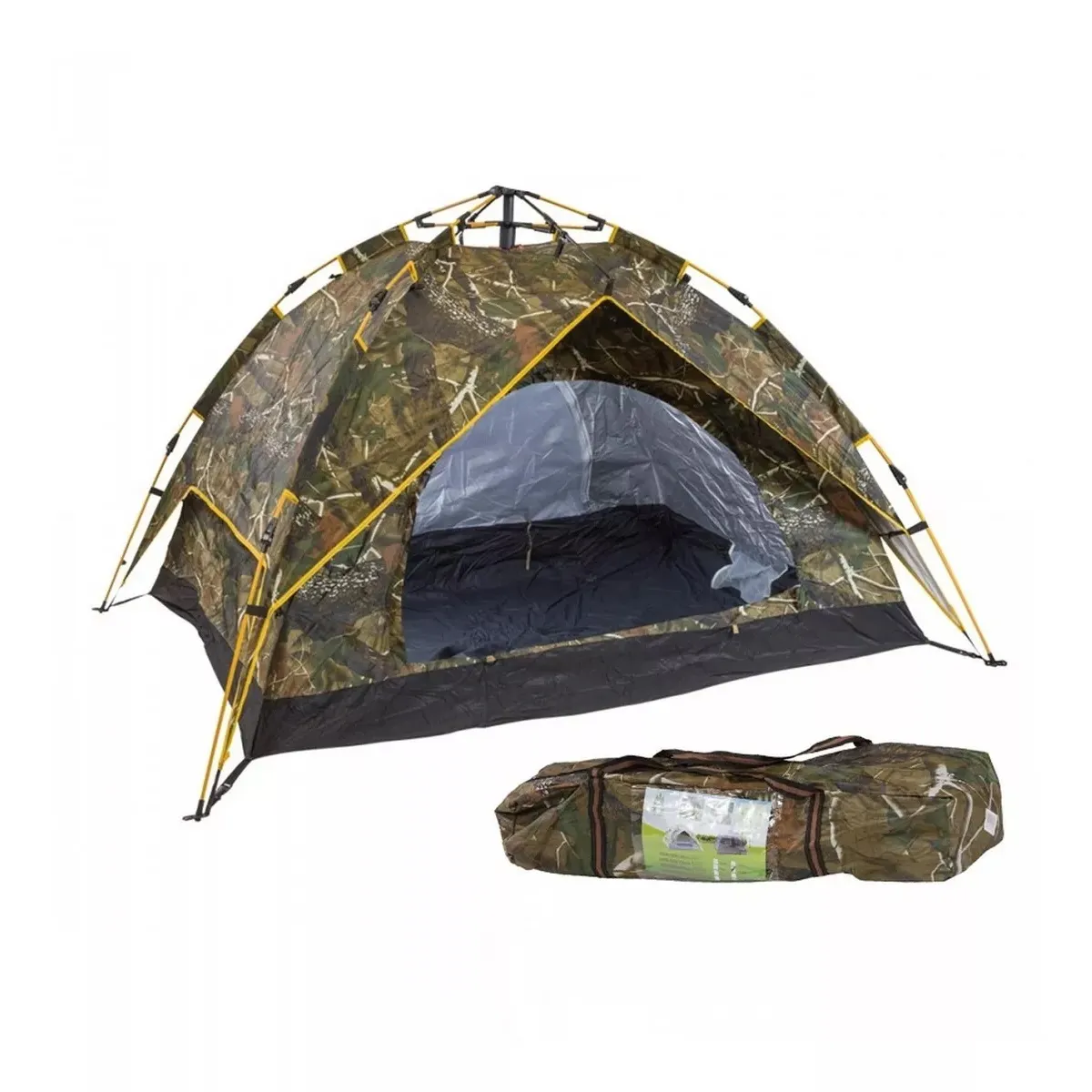 GENERICO - Carpa Camuflaje Para Camping Automática 4 Personas