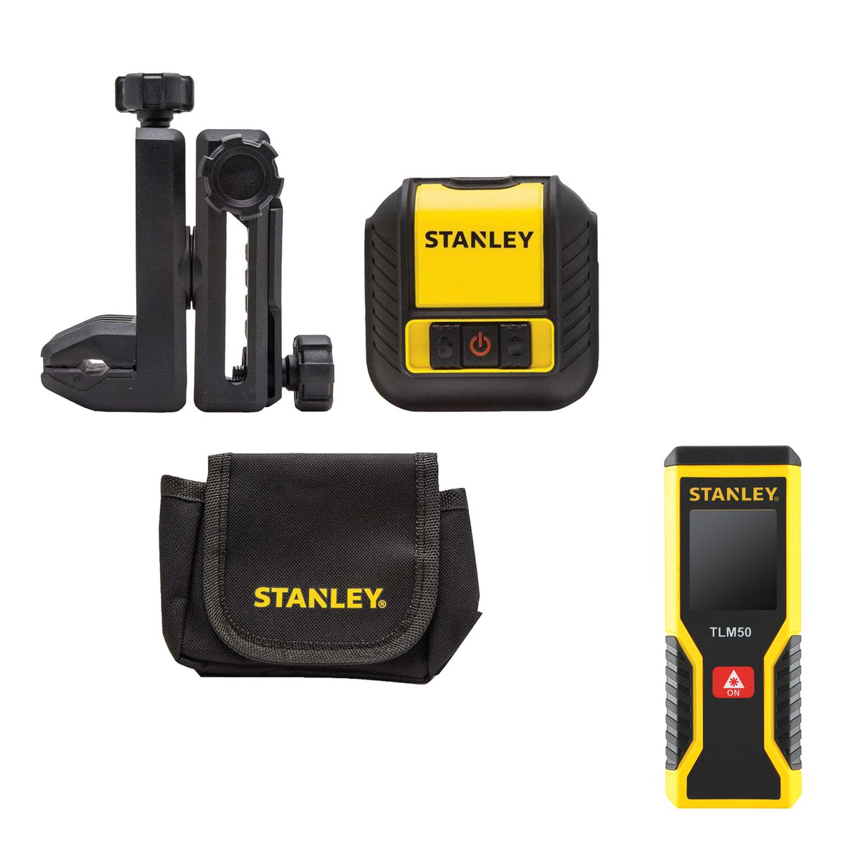 STANLEY - Nivel láser 12m Cross90® +medidor distancia15m TLM50 STANLEY