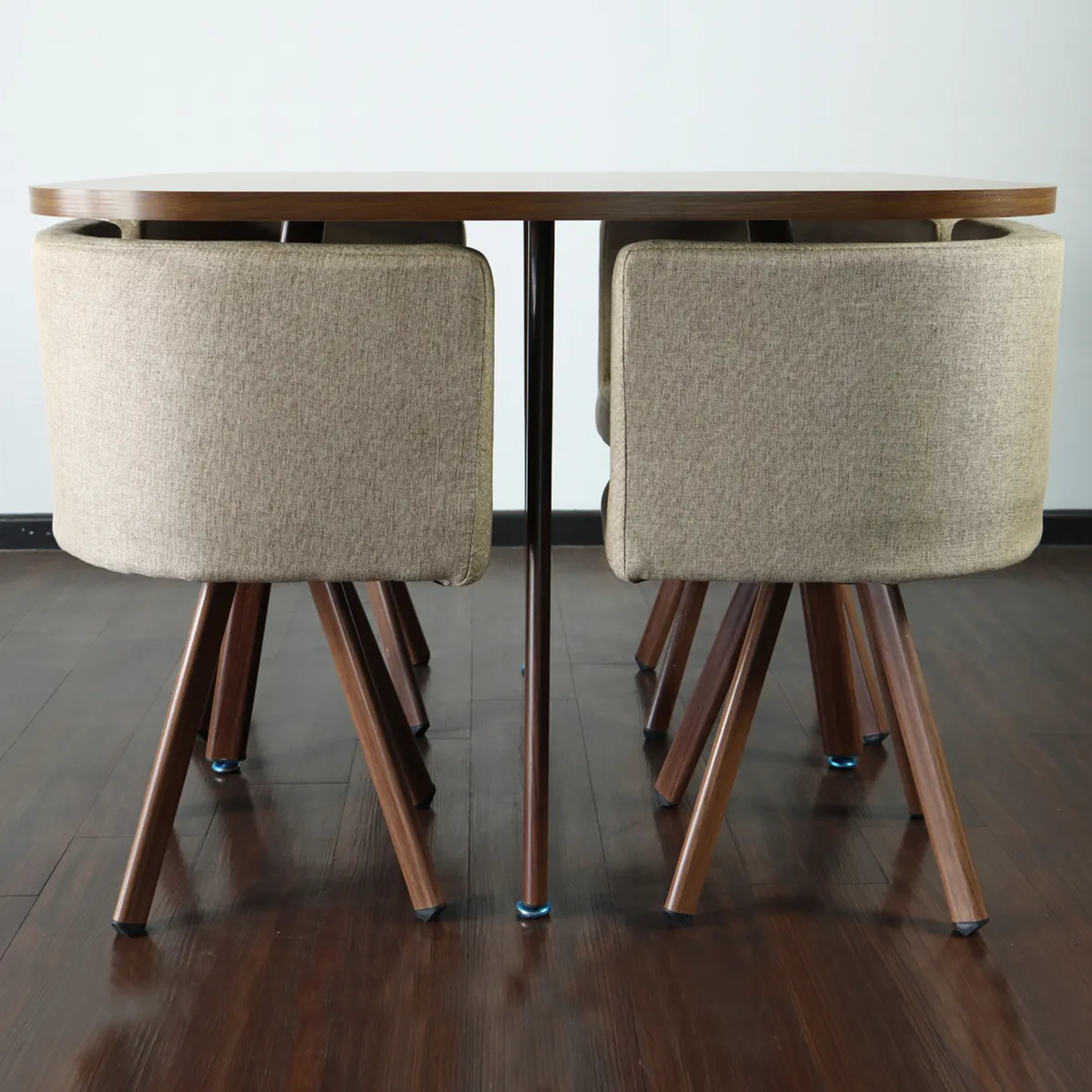 VINCENZI - Juego de Comedor con 4 sillas Beige - Vincenzi