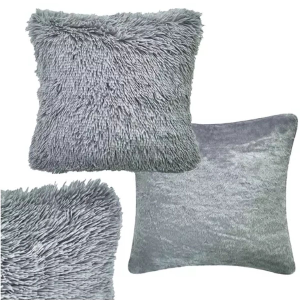 GENERICO - Funda Peluda Cojín Pelo Largo Decorativo