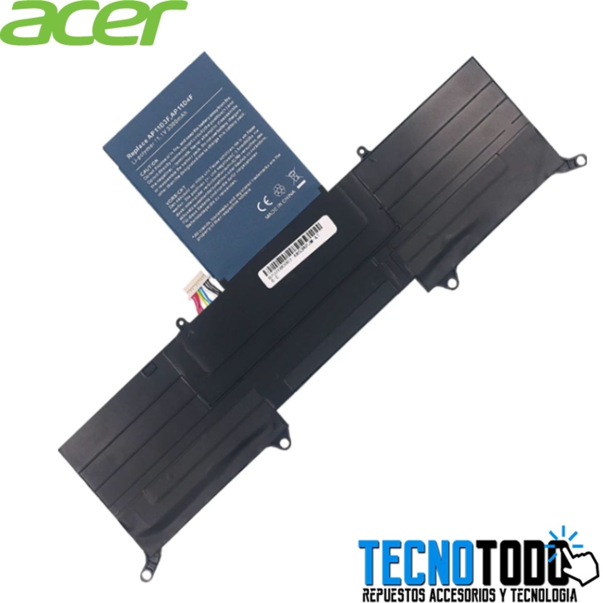 ACER - BATERIA ACER ASPIRE S3-391 AP11D3F 4C NEGRO ORG