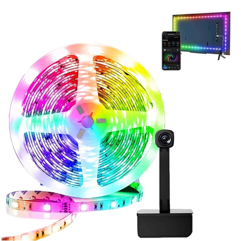 MAXWELL - Tira Cinta Luces Led RGB Para TV Bluetooth Maxwell + Camara