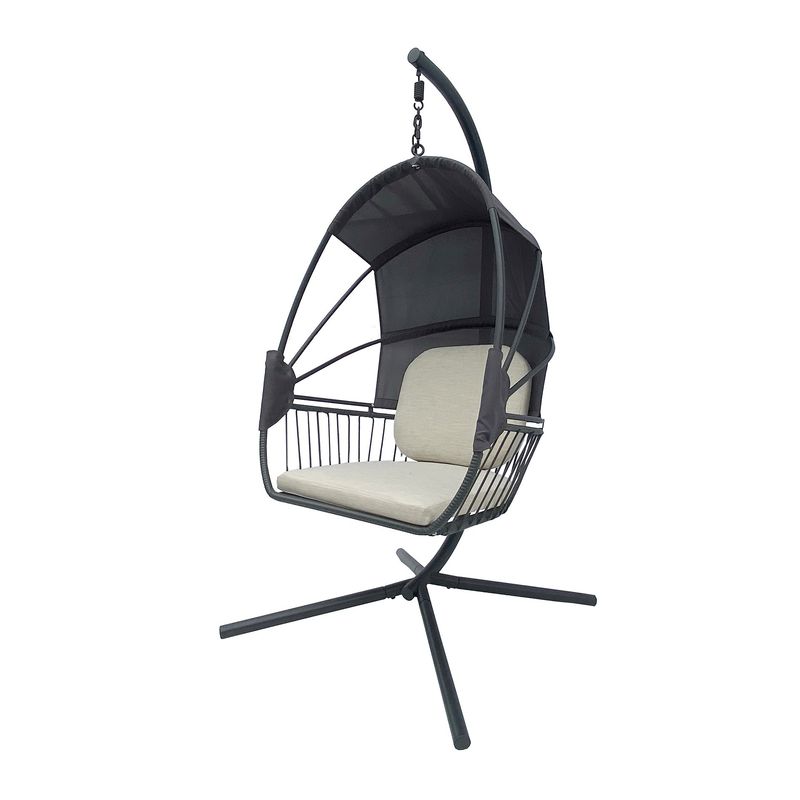 RELAN - Silla Colgante Bali para Terraza con Base y Cojines