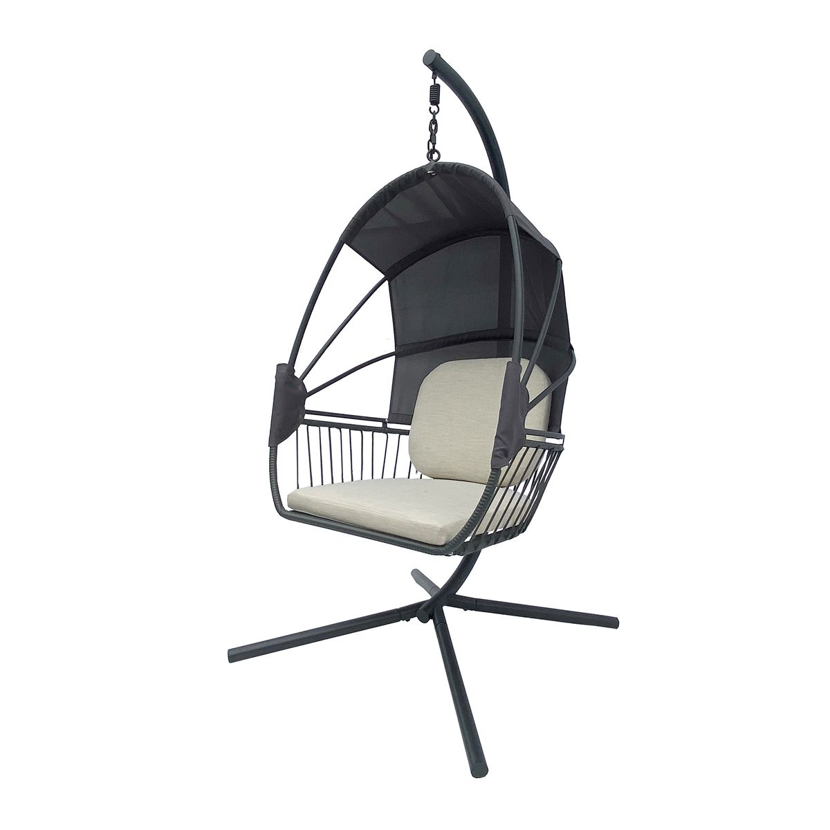 RELAN - Silla Colgante Bali para Terraza con Base y Cojines