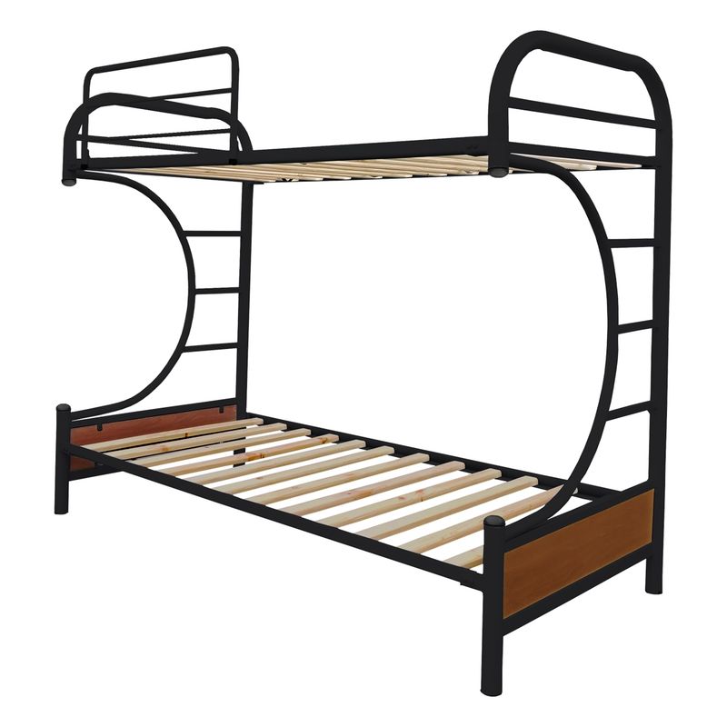 FUTONES Y MUEBLES - Camarote Luna 1 plaza negro
