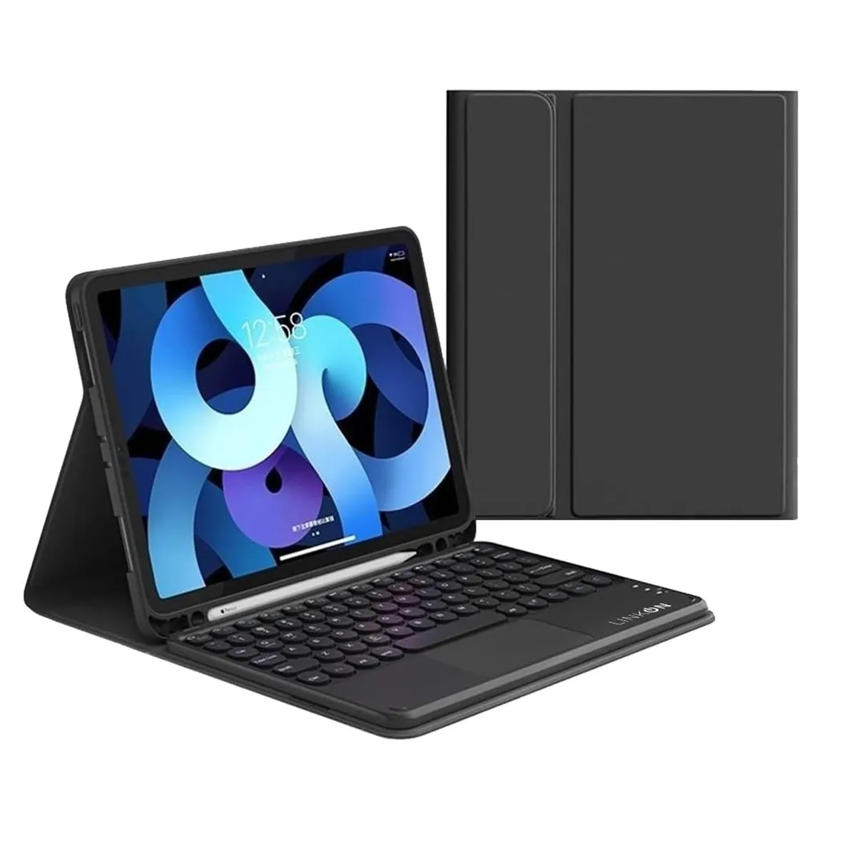 LINKON - Carcasa Funda Teclado Para iPad Tablet Linkon +Pad - Negro - 10,9"