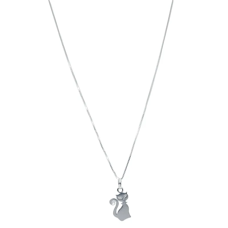 ANDREA COGGIOLA JOYAS - Collar Gato Cadena Veneciana Plata Fina 925