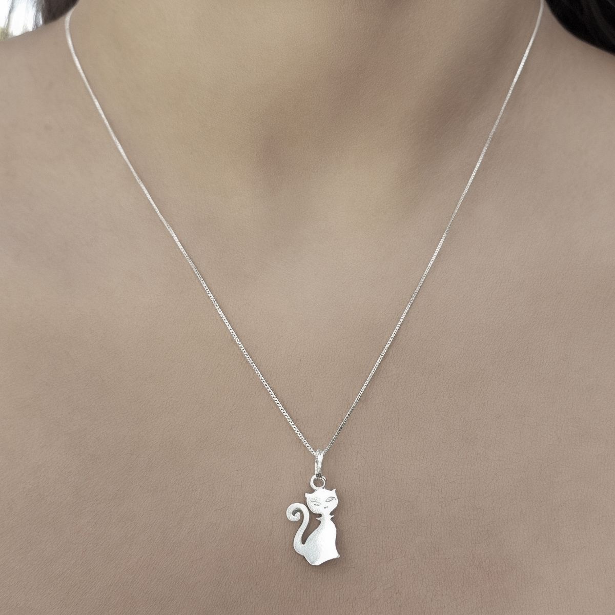 COGGIOLA - Collar Gato Cadena Veneciana Plata Fina 925