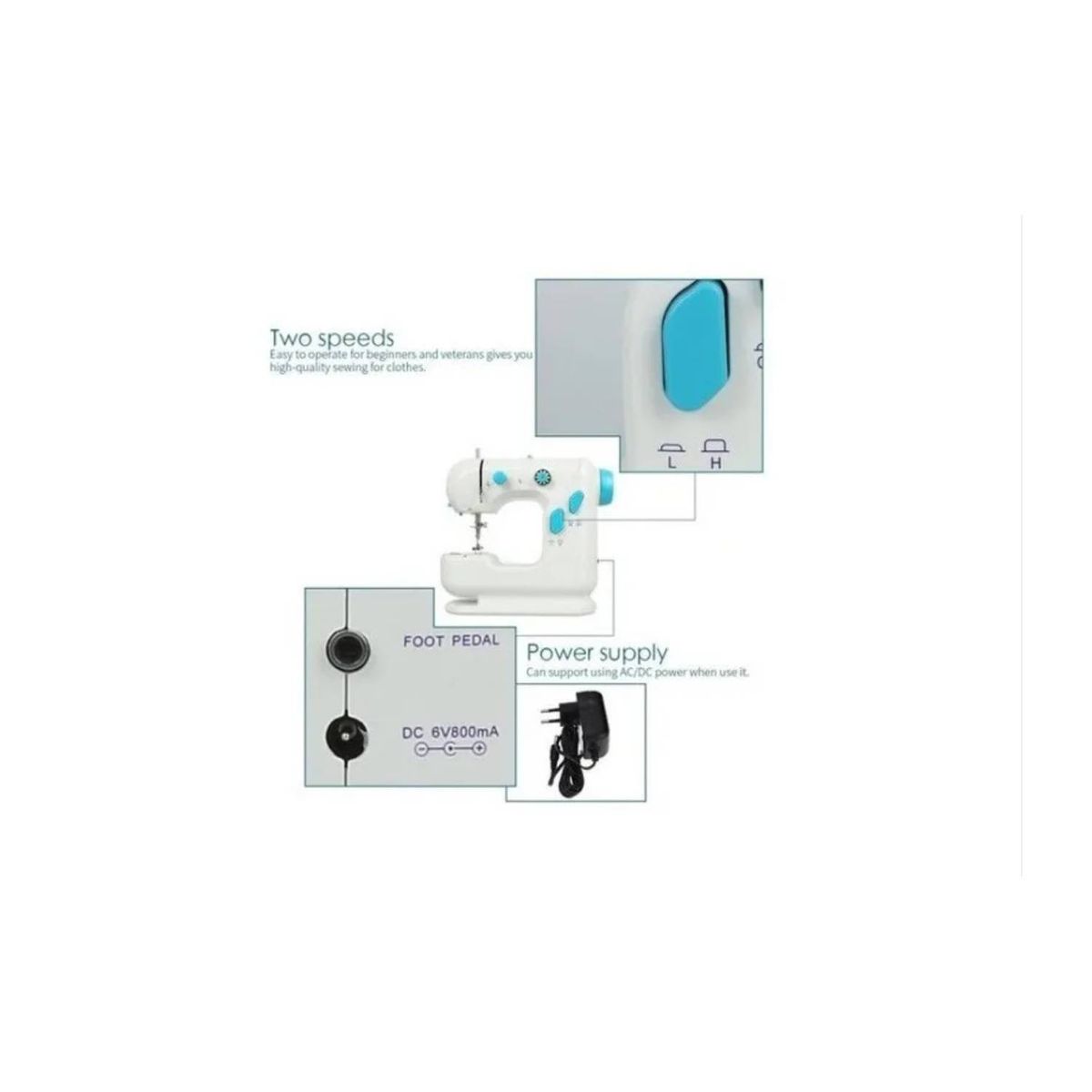 GENERICO - Maquina Yfsm-306 Coser Portátil A Pedal