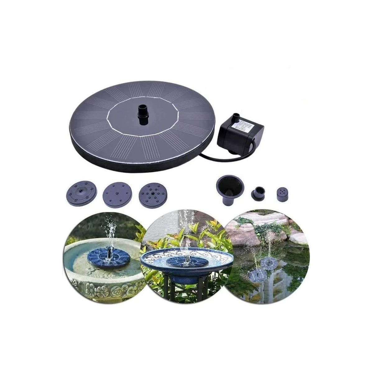 GENERICO - Fuente De Agua Solar Riego Piscina Aspersores Regadera