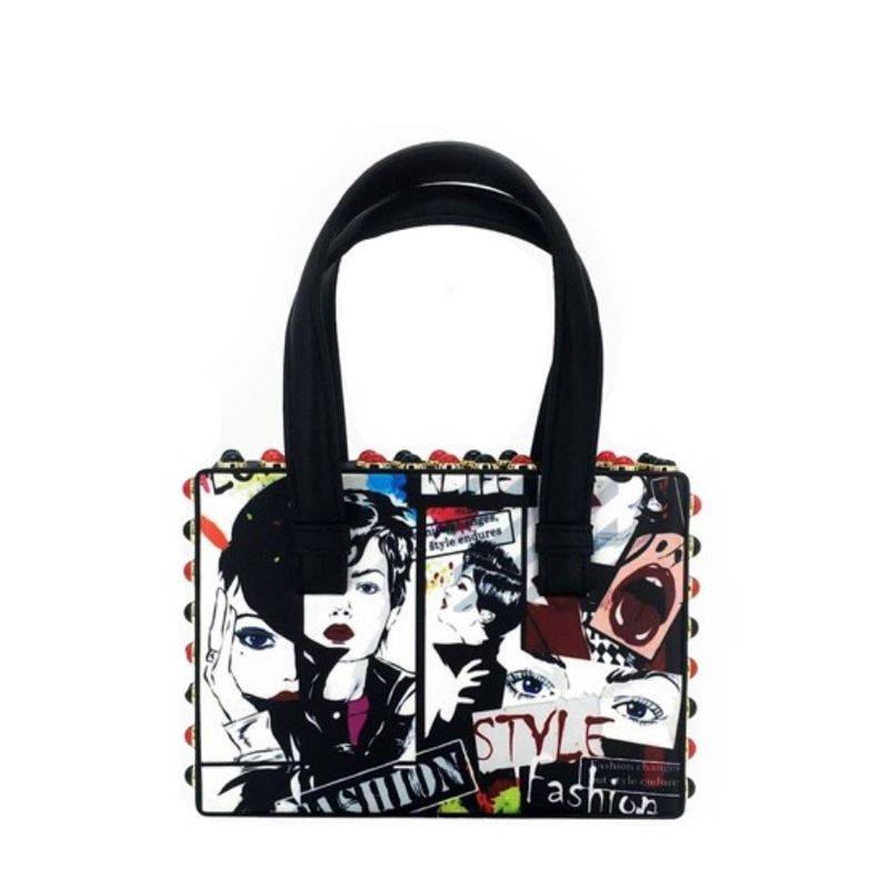 VANE COLLECTION - Cartera mujer estampada tela diseño pop