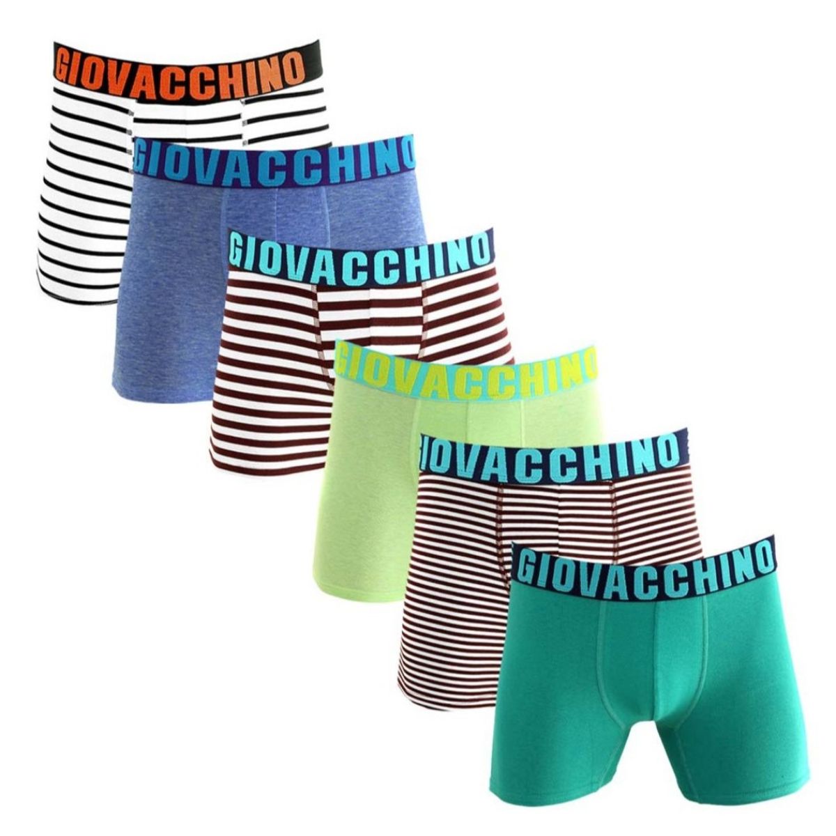 GIOVACCHINO - Pack de 6 Boxer Medio Algodón Hombre.