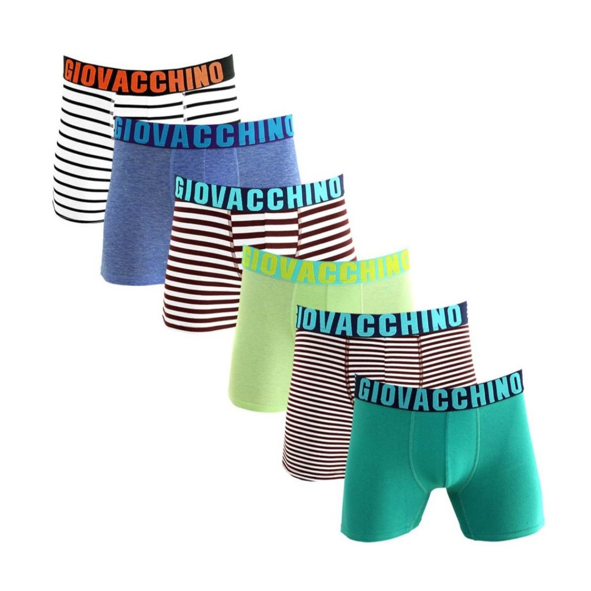 GIOVACCHINO - Pack de 6 Boxer Medio Algodón Hombre.