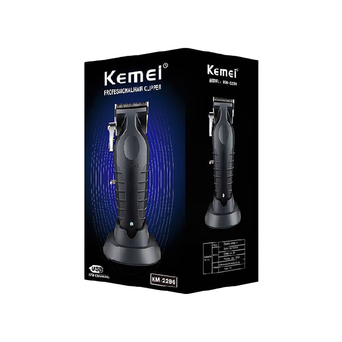 KEMEI - Cortadora De Cabello Inalambrica Km2296  Kemei.