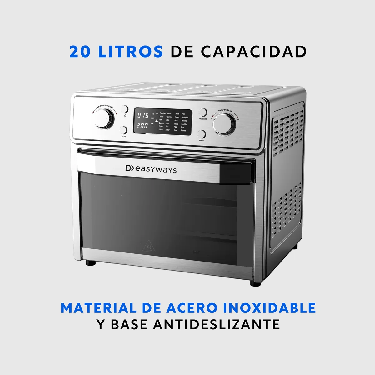 EASYWAYS - Horno Freidora de Aire Air Fryer Gourmet Pro 20 L EasyWays