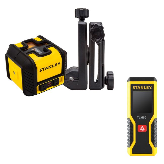 STANLEY - Nivel láser Cruzado 12m +medidor distancia 15m TLM50 STANLEY