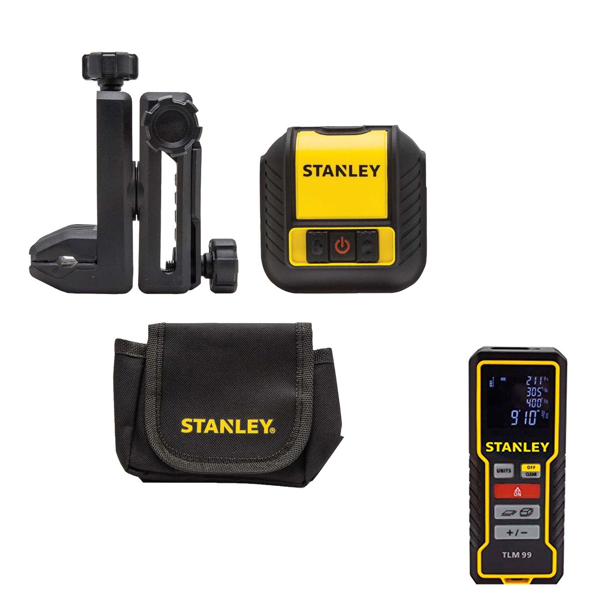 STANLEY - Nivel láser 12m Cross90® +medidor distancia30m TML99 STANLEY