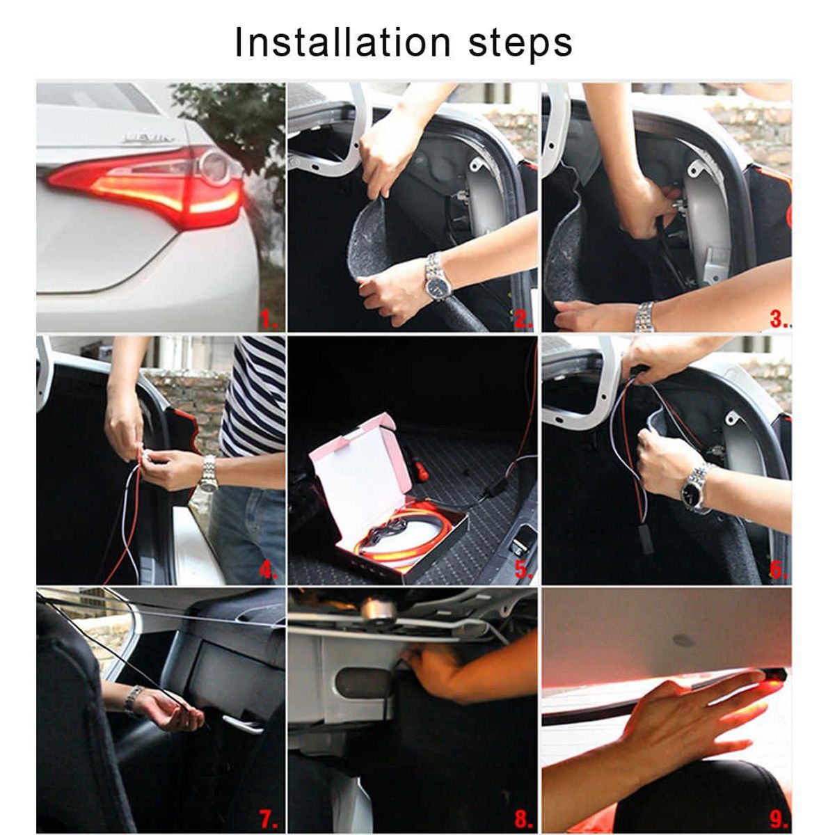 GENERICO - Luz De Freno Led Tipo Audi Adhesiva Auto Deportivo Karvas