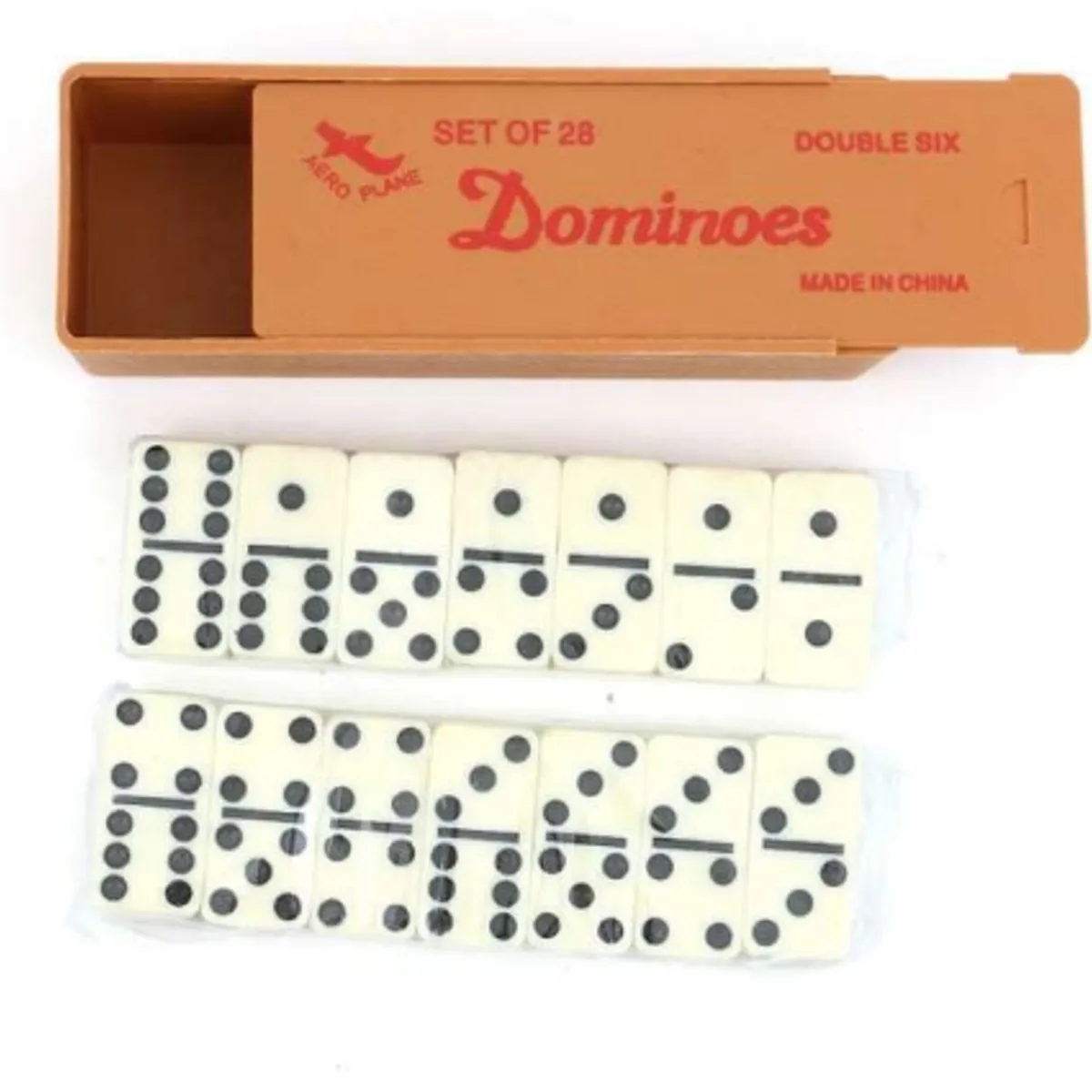 GENERICO - Juego de Dominó Caja Pequeña de Madera