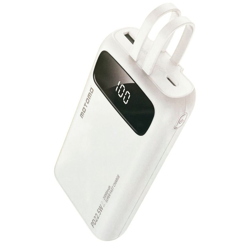 MOTOMO - Bateria Externa Cargador Portátil 20.000Ma 22.5W Blanco