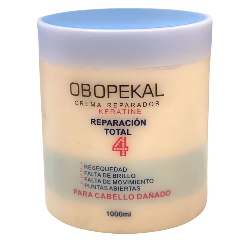 OBOPEKAL - Crema Capilar Tratamiento Reparación Total 4 Obopekal 1000ml.