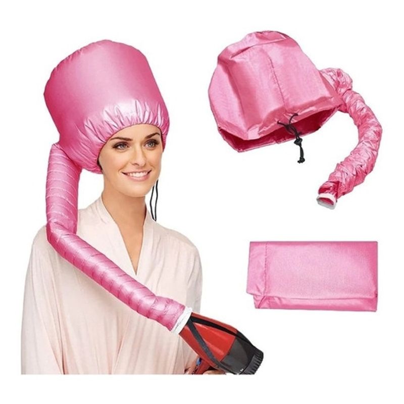 GENERICO - Gorro Termico Capilar Secador Peluqueria Tratamiento Calor Rosa.