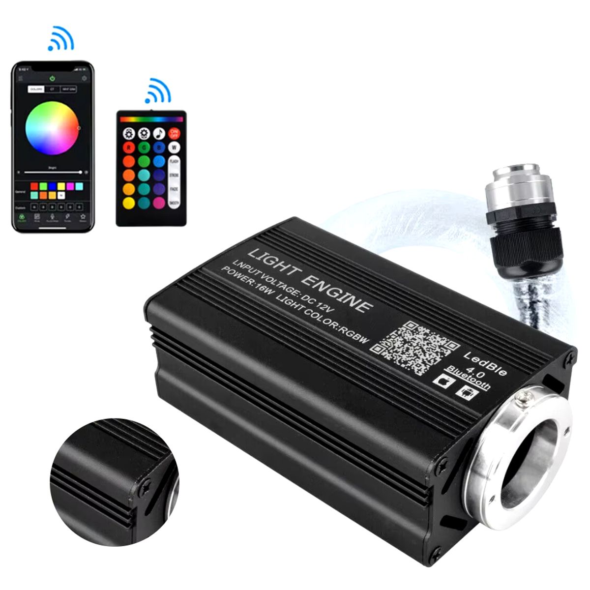 GENERICO - Kit Cielo Estrellado + Meteorito Techo Auto Universal Karvas