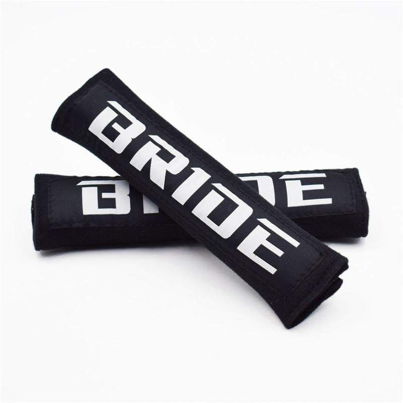 GENERICO - x2 Cubre Cinturon Seguridad BRIDE NEGRO Universal Karvas