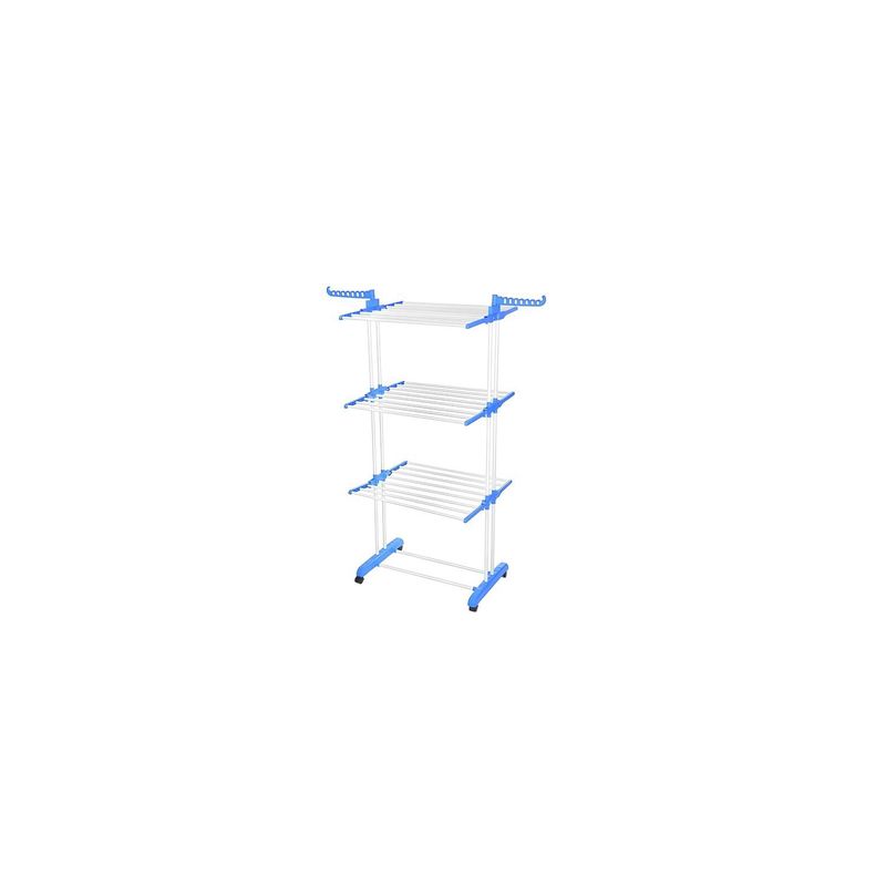 GENERICO - Tendedero Organizador Colgador Ropa Plegable 3 Blanco