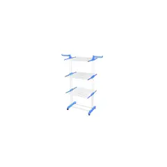 GENERICO - Tendedero Organizador Colgador Ropa Plegable 3 Blanco