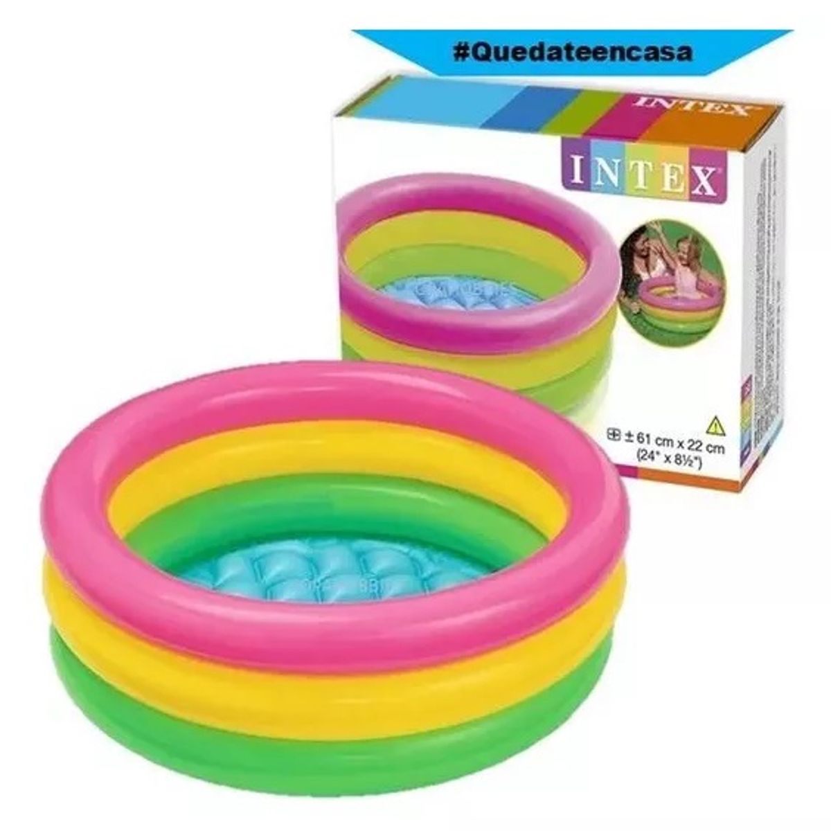 GENERICO - Piscinas Inflables Para Niños Pequeña 4 Colores 60x25cm